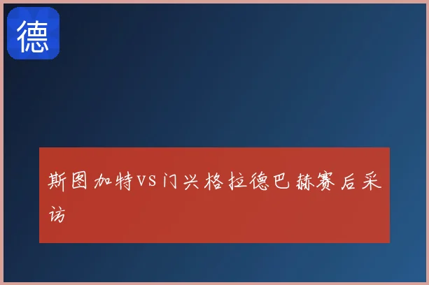 斯图加特vs门兴格拉德巴赫赛后采访